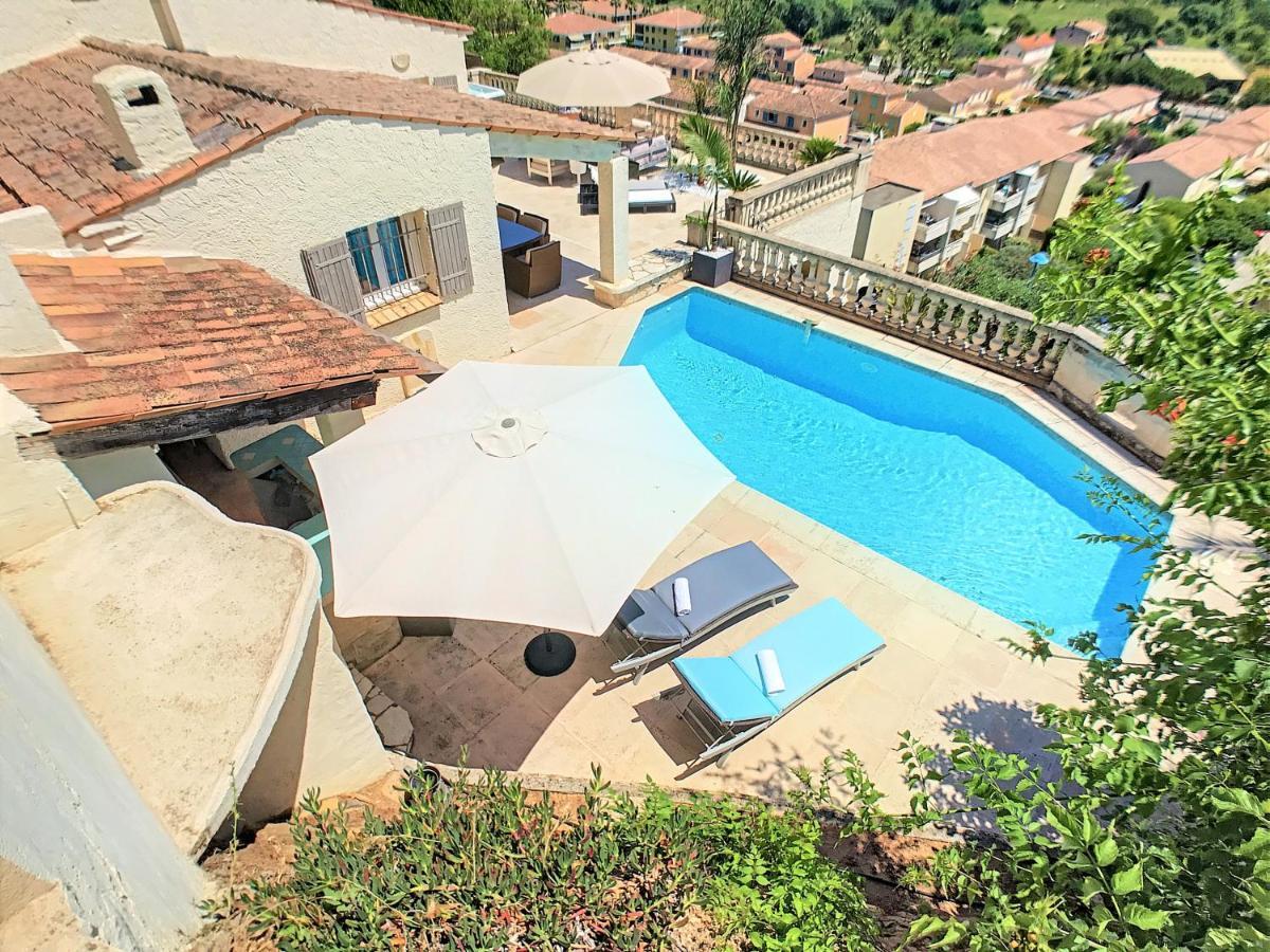 3 Bedrooms Villa Near Cannes - Pool & Jacuzzi - Sea View Mandelieu Εξωτερικό φωτογραφία