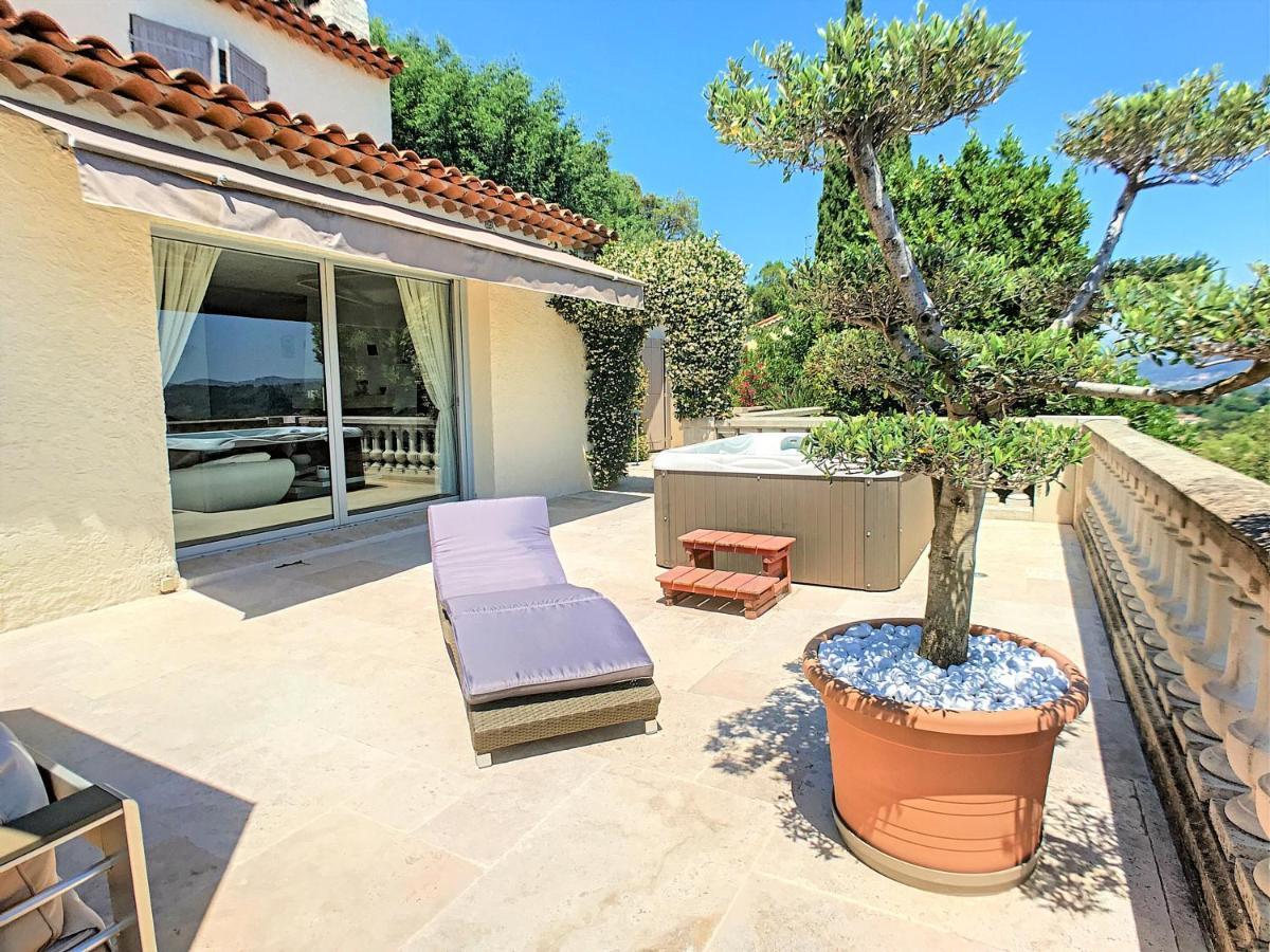 3 Bedrooms Villa Near Cannes - Pool & Jacuzzi - Sea View Mandelieu Εξωτερικό φωτογραφία