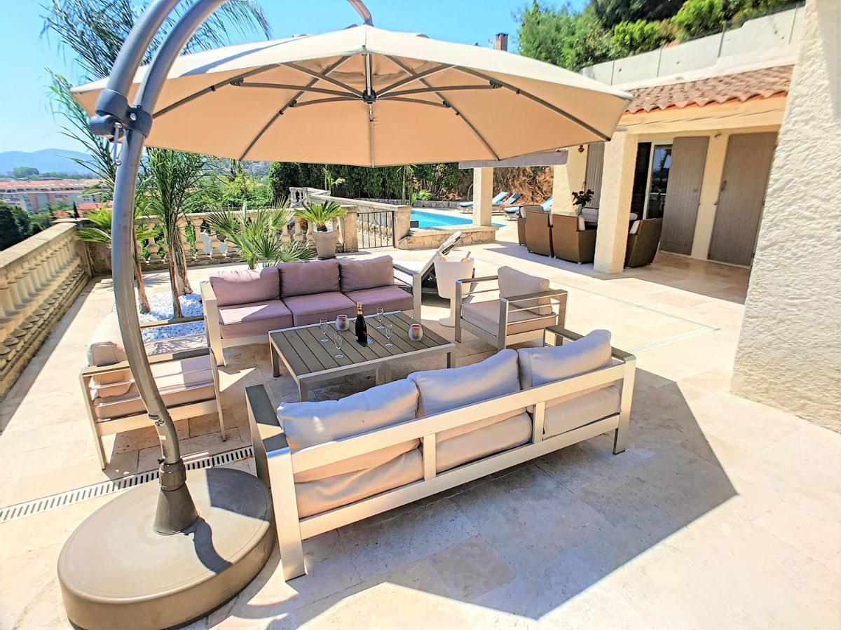 3 Bedrooms Villa Near Cannes - Pool & Jacuzzi - Sea View Mandelieu Εξωτερικό φωτογραφία