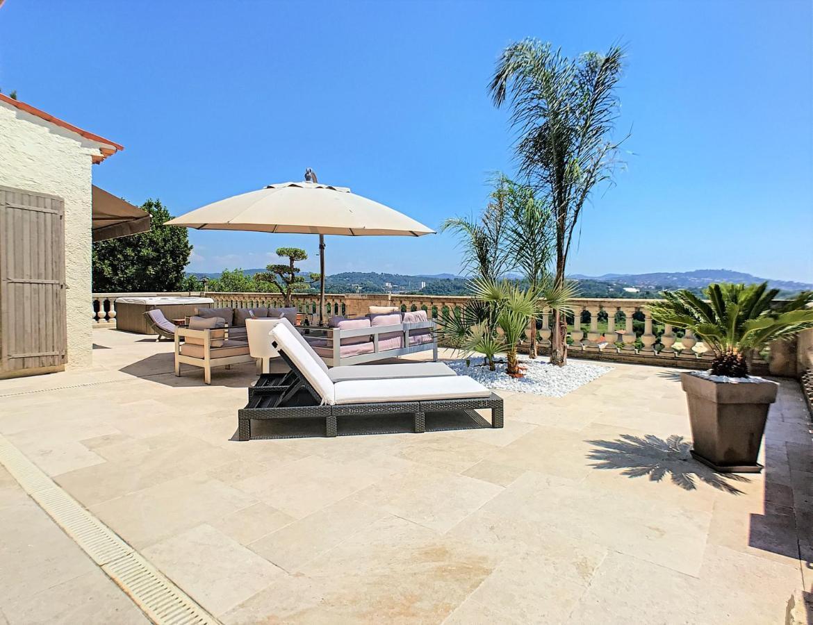 3 Bedrooms Villa Near Cannes - Pool & Jacuzzi - Sea View Mandelieu Εξωτερικό φωτογραφία