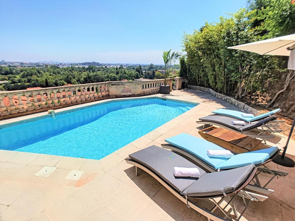 3 Bedrooms Villa Near Cannes - Pool & Jacuzzi - Sea View Mandelieu Εξωτερικό φωτογραφία
